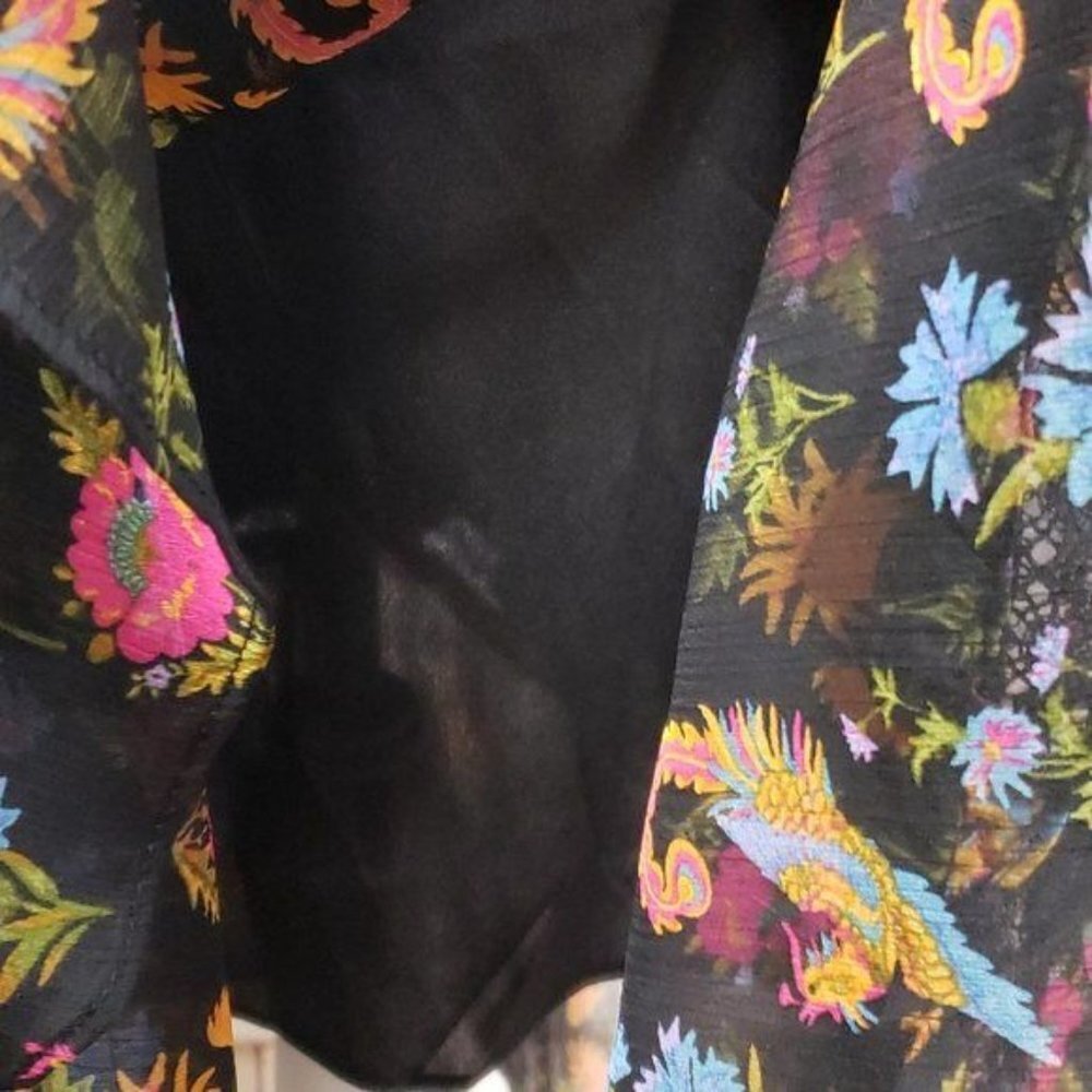 GLAMOROUS Floral Print Chiffon Midi Skirt With Asymmetric Hem S NWT - Picture 7 of 15